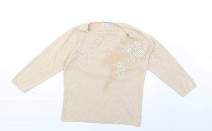 Womens UK Size L fay louise Beige Pullover Jumper