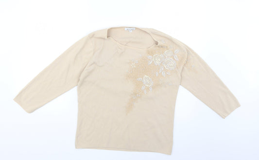 Womens UK Size L fay louise Beige Pullover Jumper
