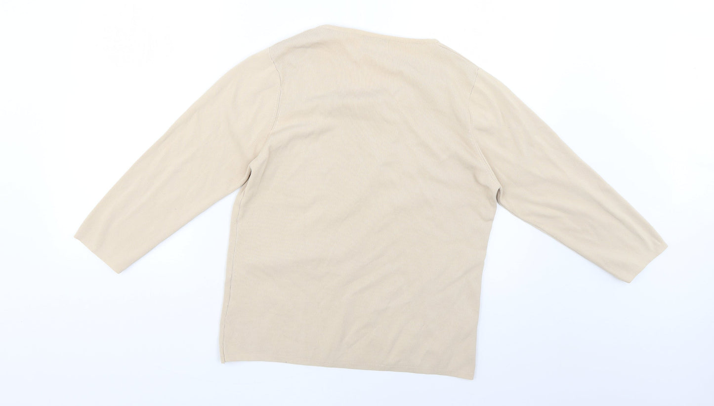Womens UK Size L fay louise Beige Pullover Jumper