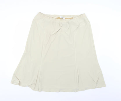 baguar Womens Beige   Flare Skirt Size S