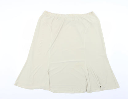 baguar Womens Beige   Flare Skirt Size S