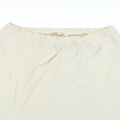 baguar Womens Beige   Flare Skirt Size S