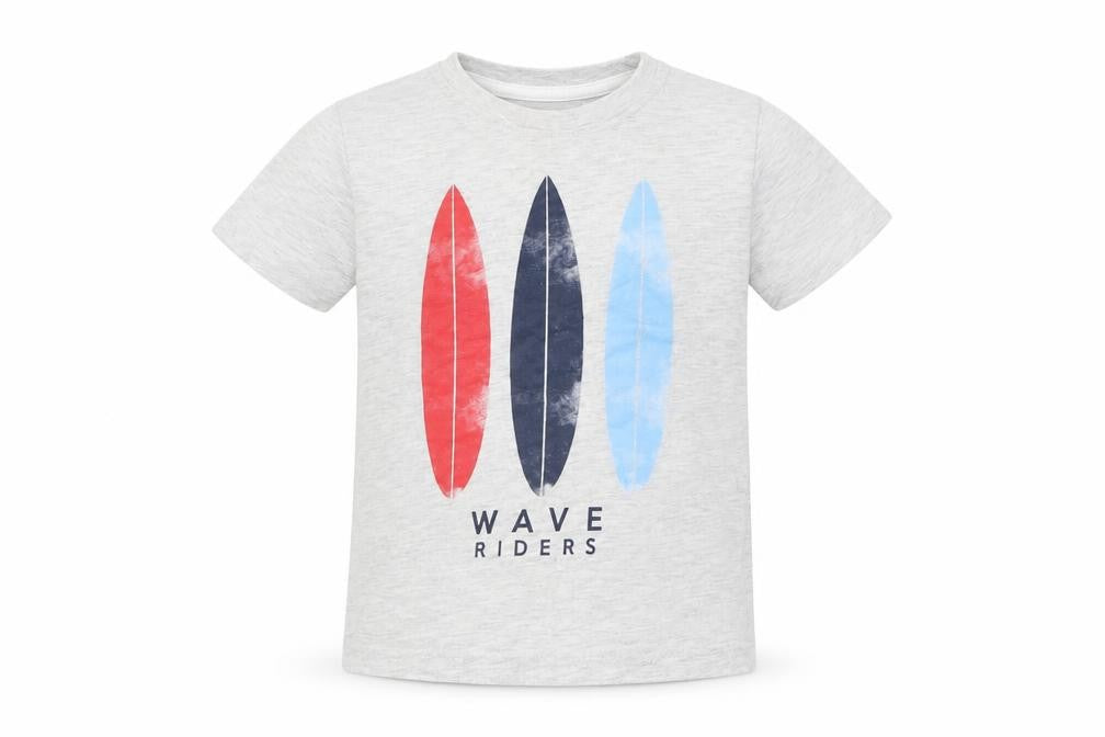 Primark Boys Grey Geometric  Basic T-Shirt Size 2 Years