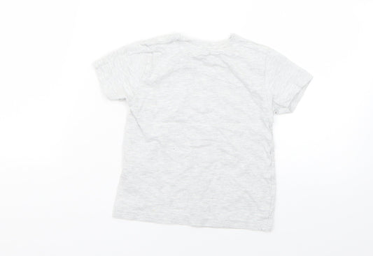 Primark Boys Grey Geometric  Basic T-Shirt Size 2 Years