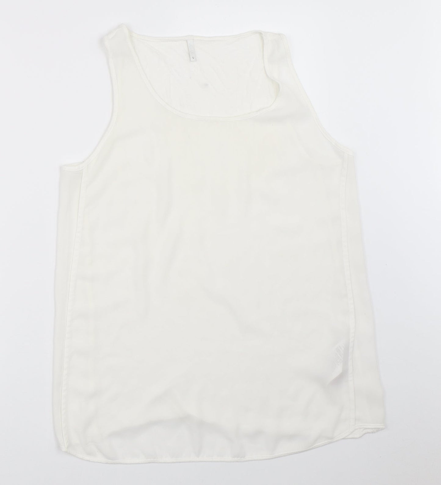 Womens UK Size L Only White Basic Tank