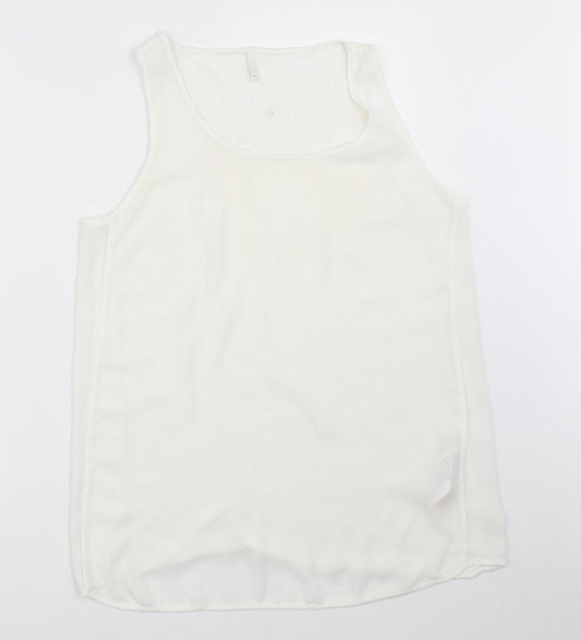 Womens UK Size L Only White Basic Tank