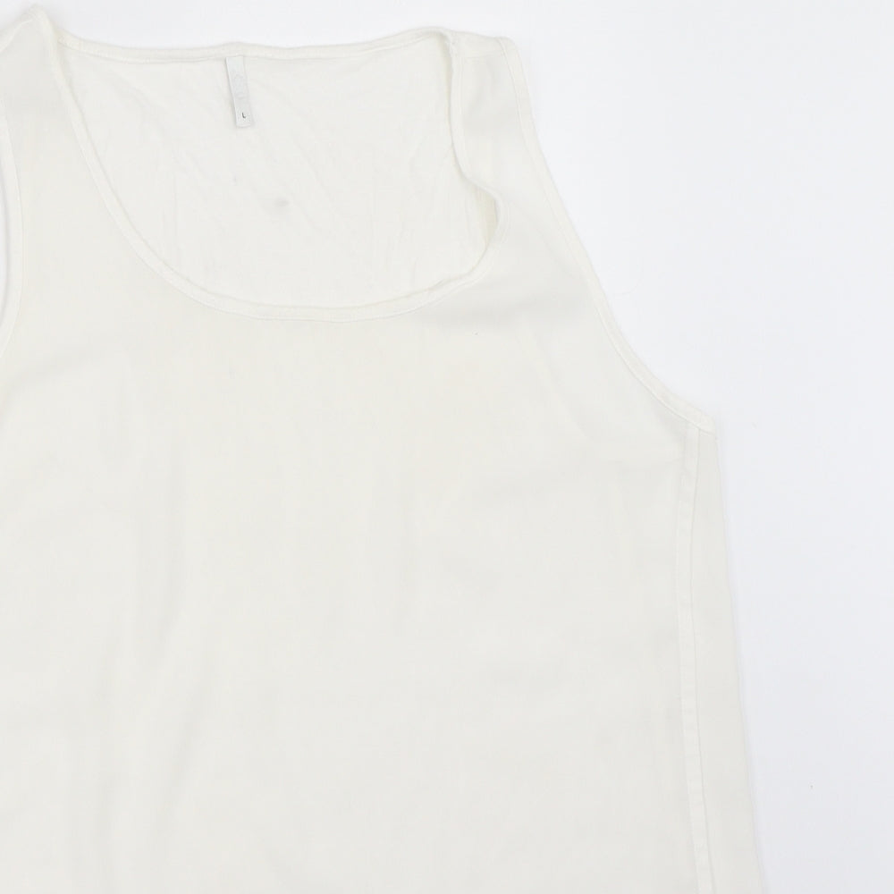Womens UK Size L Only White Basic Tank