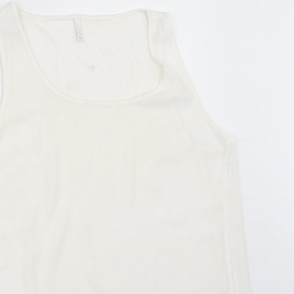 Womens UK Size L Only White Basic Tank