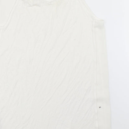Womens UK Size L Only White Basic Tank