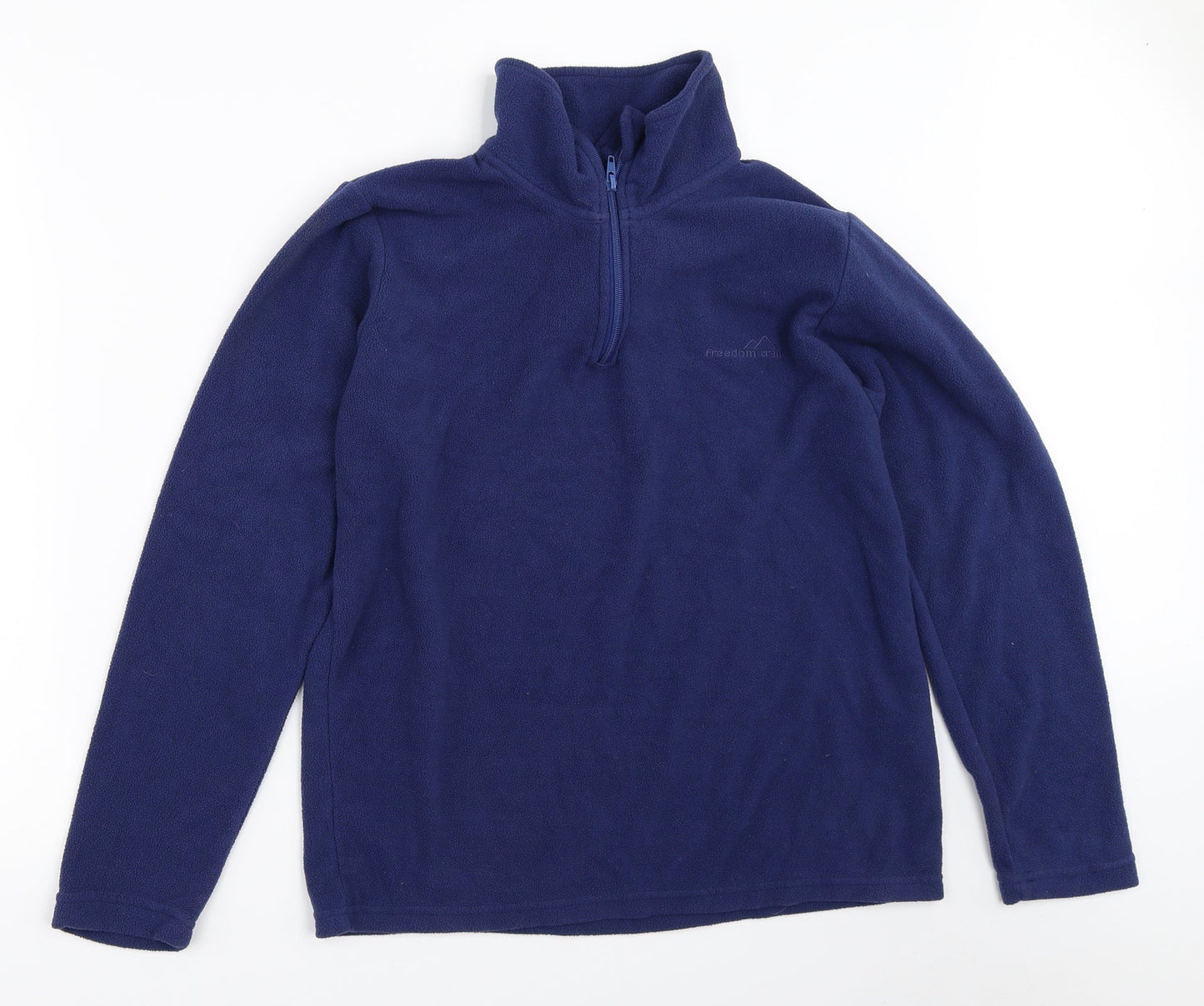 Mens UK Size XS Freedom Trail Blue Henley Sweatshirt