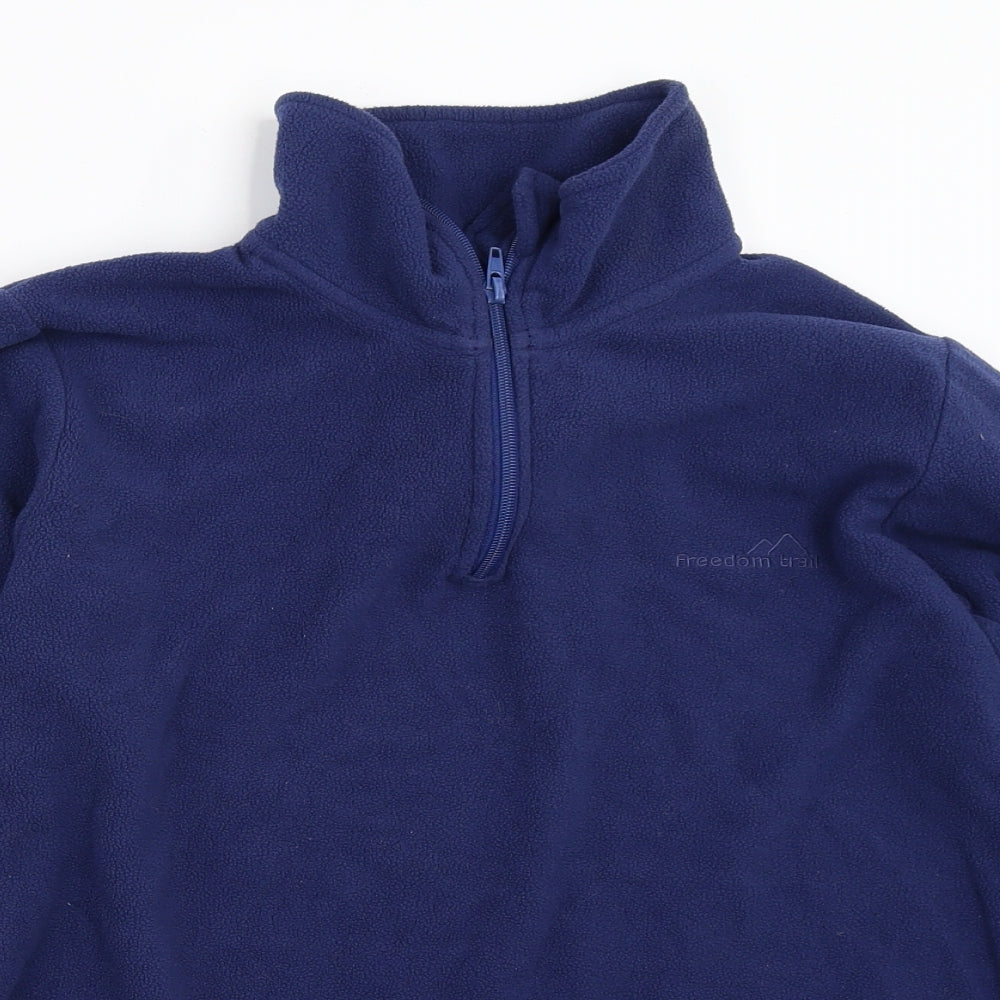 Mens UK Size XS Freedom Trail Blue Henley Sweatshirt