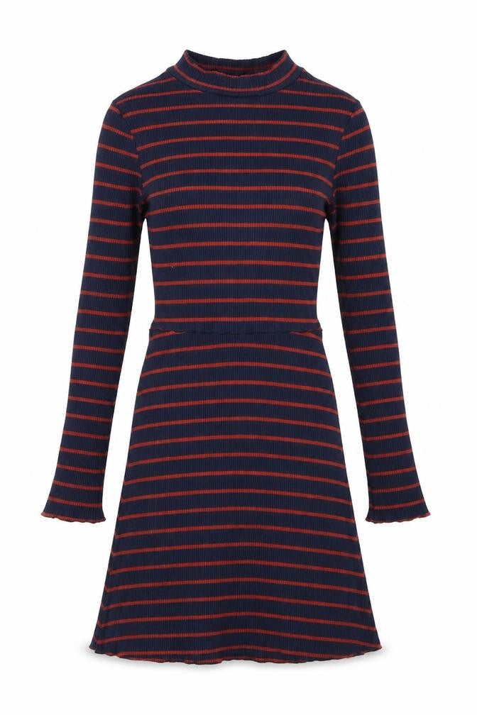 Mango Womens Blue Striped  Fit & Flare  Size XS
