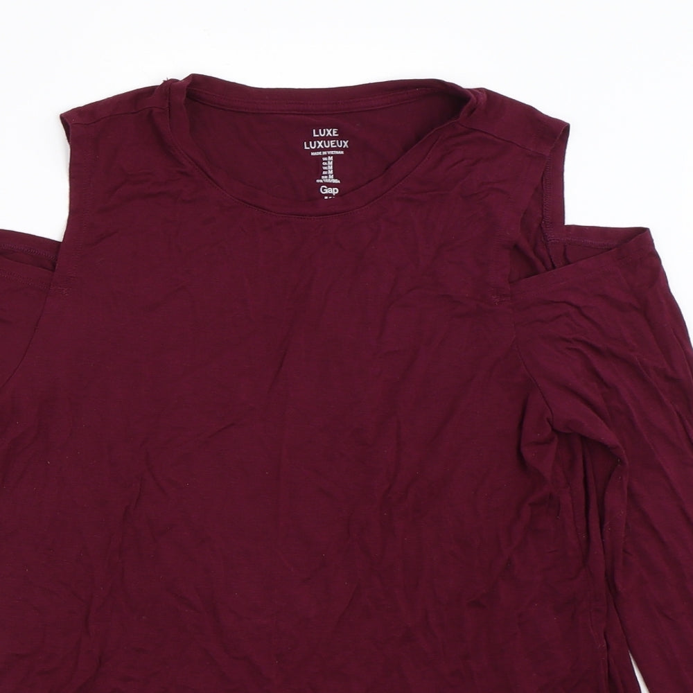 Womens UK Size M Gap Purple Basic T-Shirt