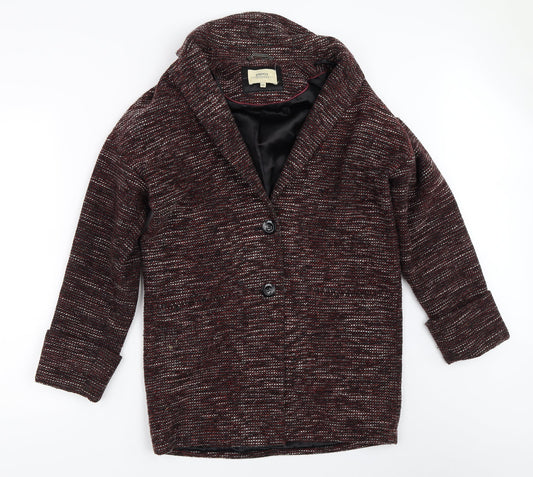 Papaya Womens Black   Overcoat Coat Size 10