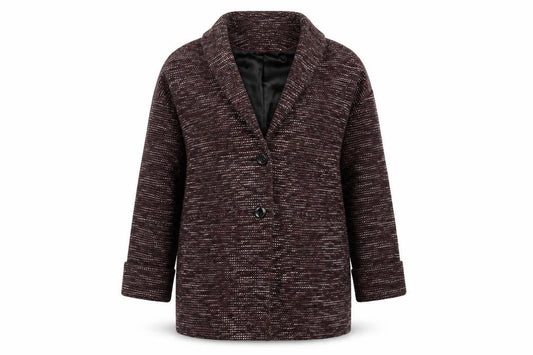 Womens UK Size 10 Papaya Black Overcoat