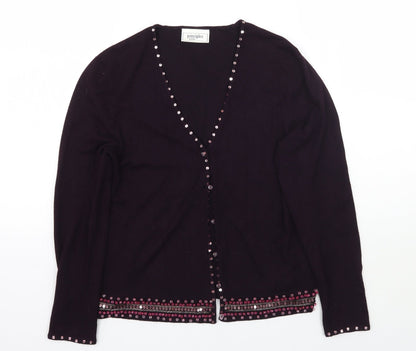 Womens UK Size L Principles Purple Cardigan Jumper