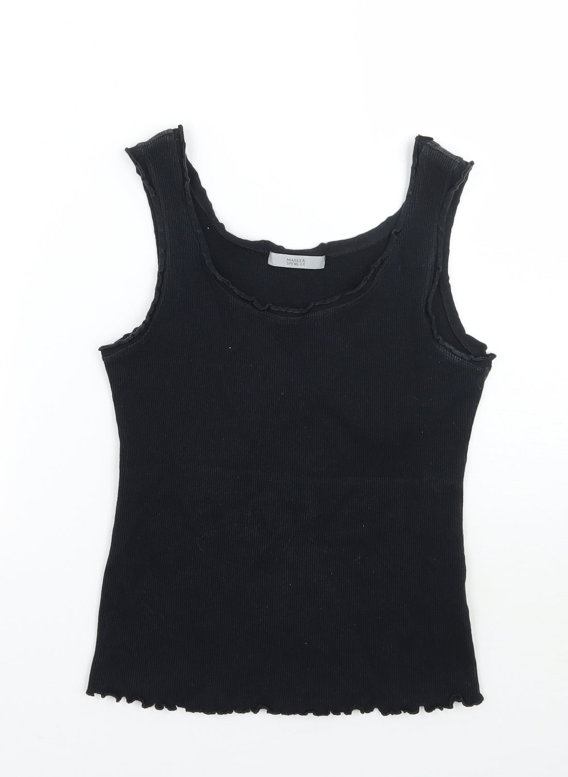 Womens UK Size 12 Marks and Spencer Black Basic Tank