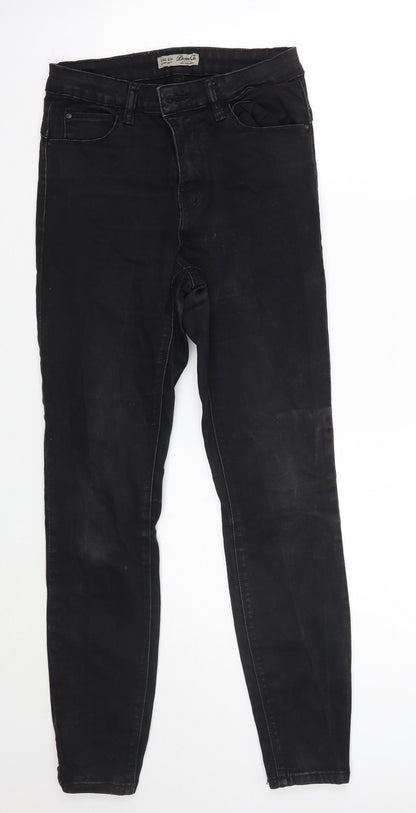 Denim & Co. Womens Black   Skinny Jeans Size 12 L28 in