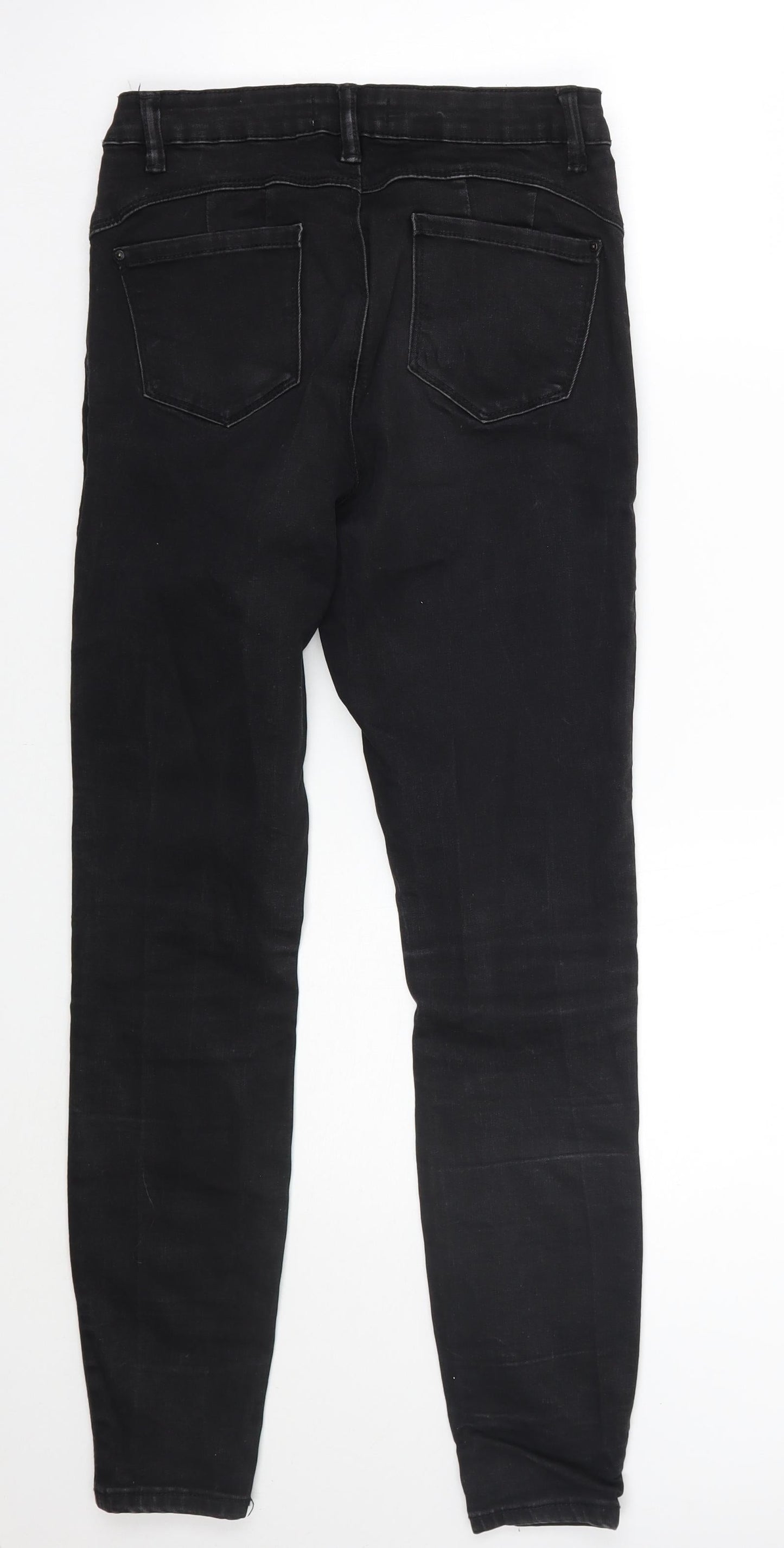 Denim & Co. Womens Black   Skinny Jeans Size 12 L28 in