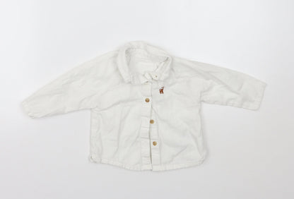Marks and Spencer Boys White   Basic Button-Up Size 6-9 Months