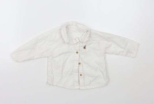 Marks and Spencer Boys White   Basic Button-Up Size 6-9 Months