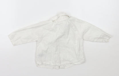Marks and Spencer Boys White   Basic Button-Up Size 6-9 Months