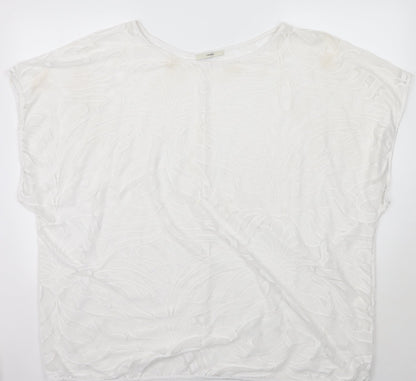 Marks and Spencer Womens White Floral  Basic Blouse Size XL