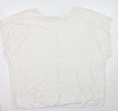 Marks and Spencer Womens White Floral  Basic Blouse Size XL