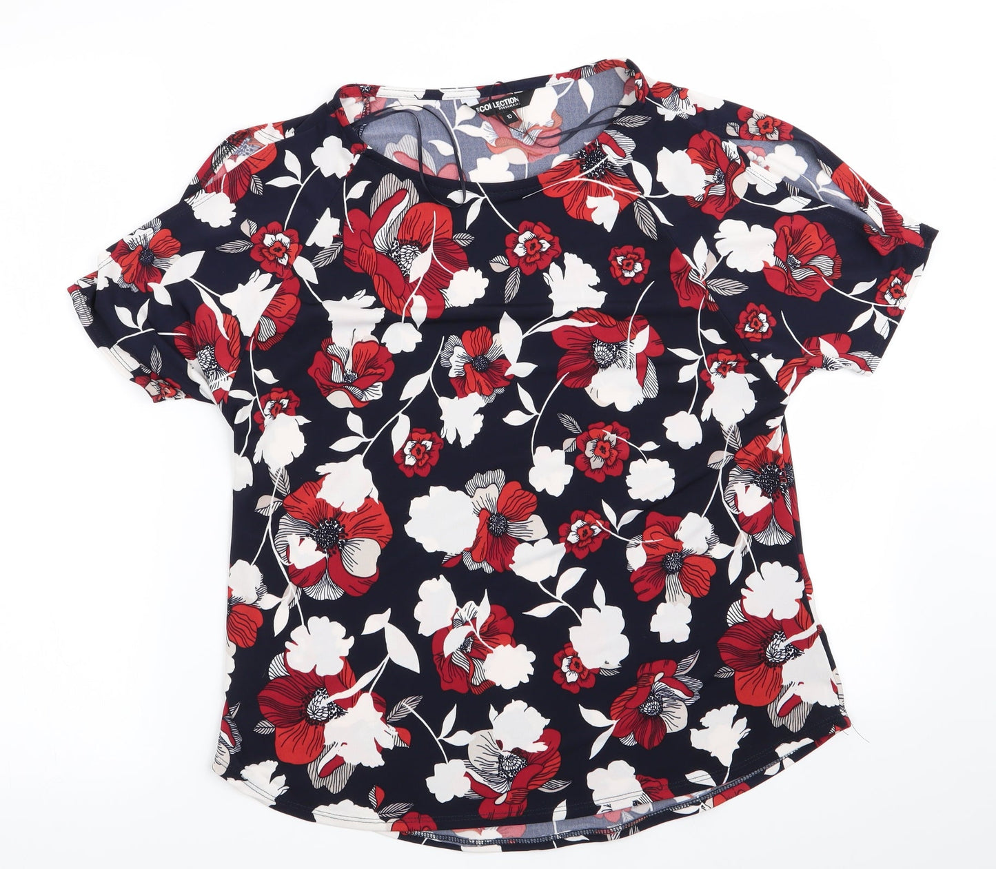 The Collection by Debenhams Womens Blue Floral  Basic T-Shirt Size 10
