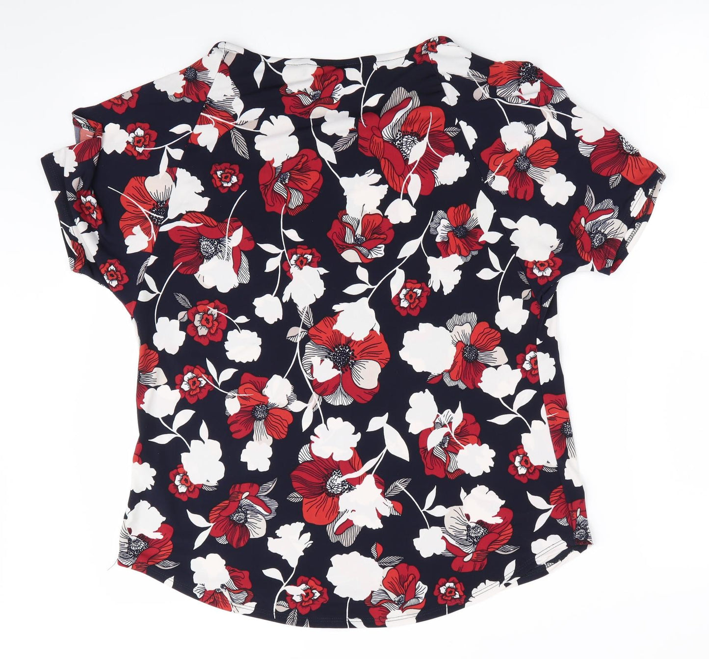 The Collection by Debenhams Womens Blue Floral  Basic T-Shirt Size 10