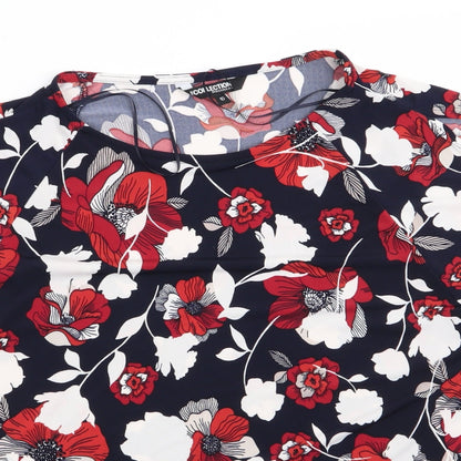 The Collection by Debenhams Womens Blue Floral  Basic T-Shirt Size 10