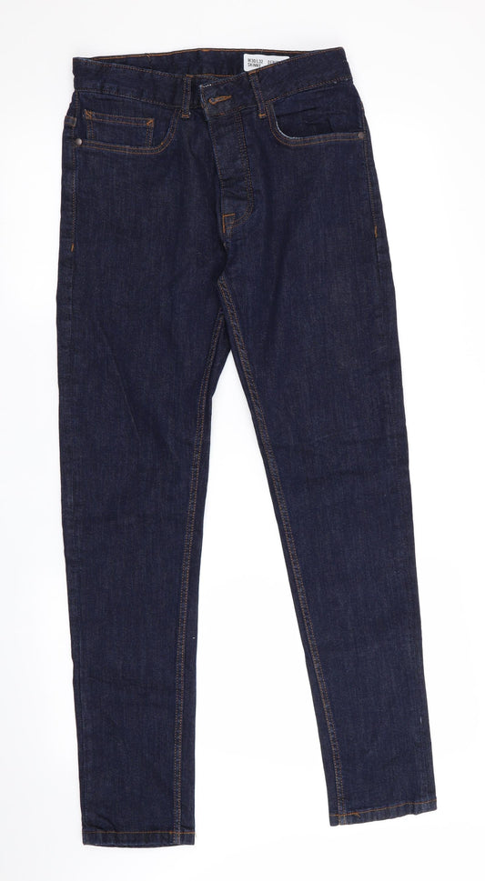 Denim Co Mens Blue   Skinny Jeans Size 28 in L31 in - Button Fastening