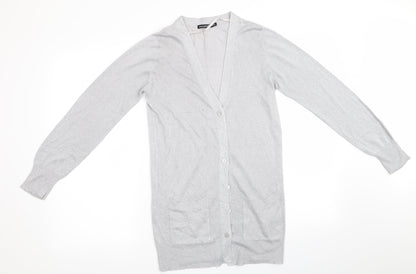 Womens UK Size 10 Atmoshpere Silver Cardigan Jumper