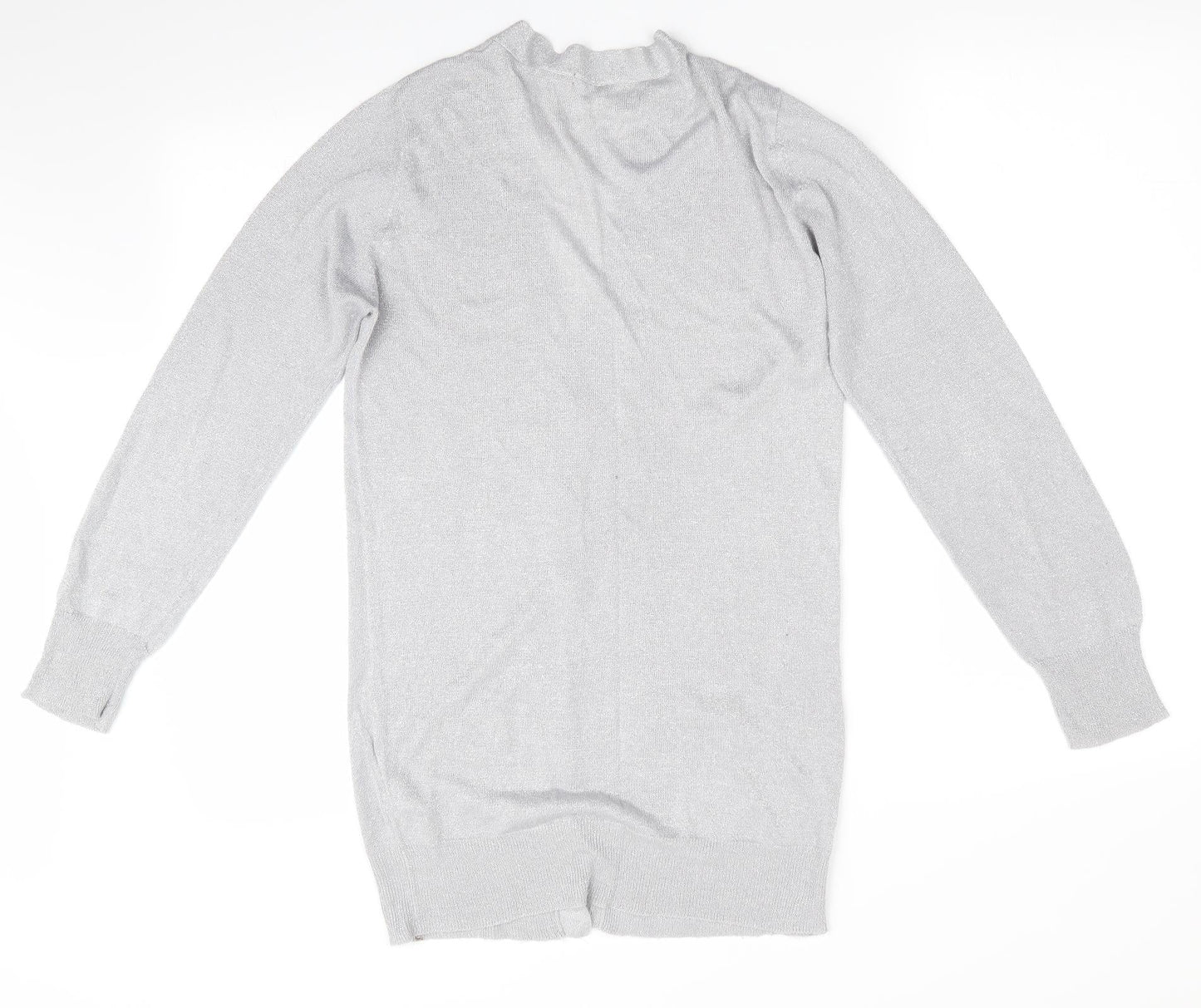Womens UK Size 10 Atmoshpere Silver Cardigan Jumper
