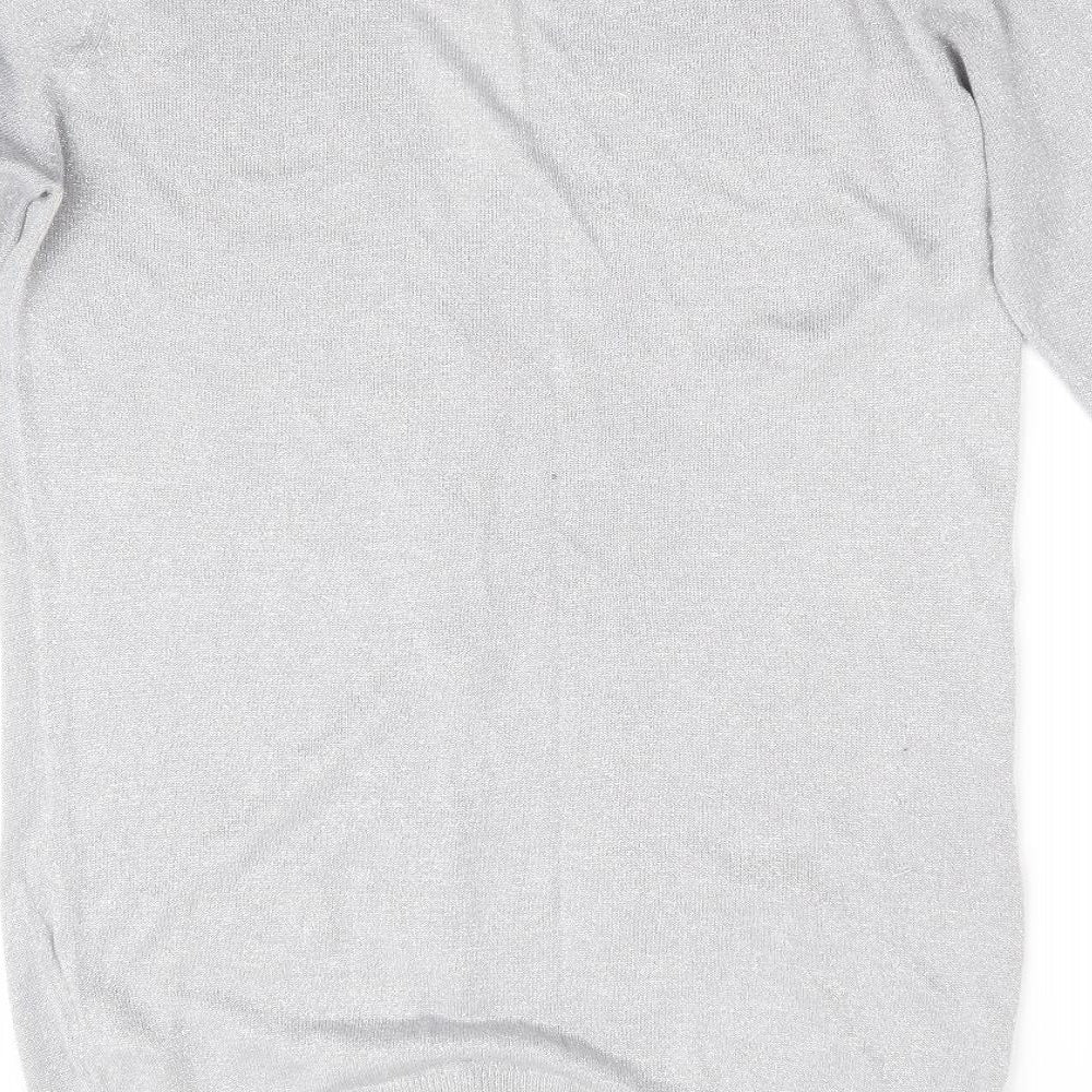 Womens UK Size 10 Atmoshpere Silver Cardigan Jumper