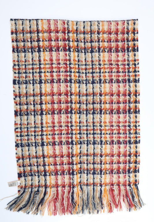 Accessorise Womens Orange Check   Shawl/Wrap