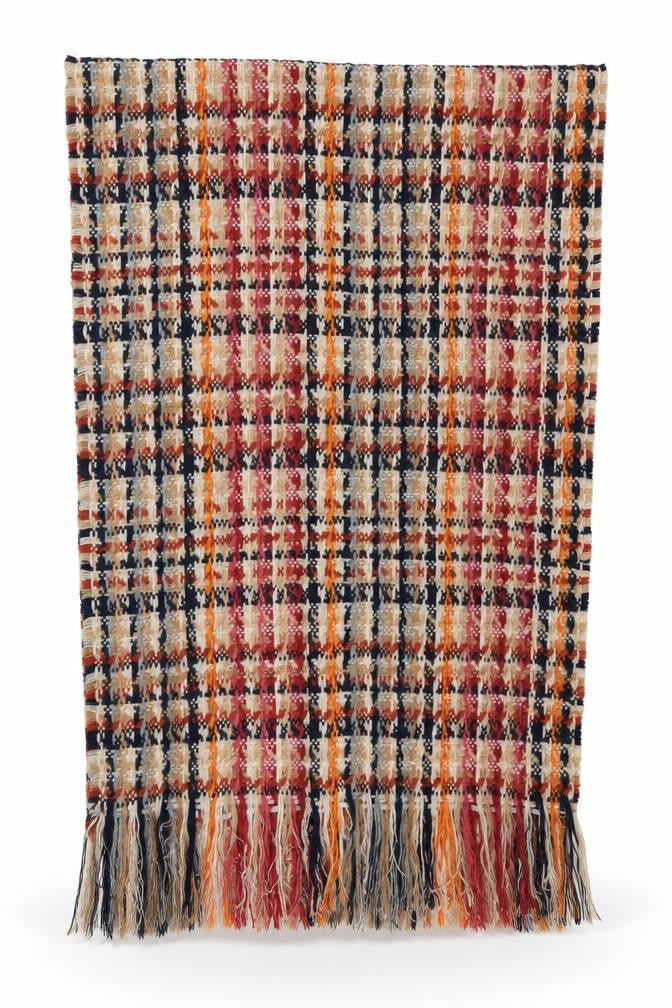 Accessorise Womens Orange Check   Shawl/Wrap