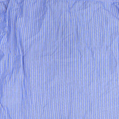 Mens UK Size M Black Label Blue  Button-Up Long Sleeve Casual Shirt