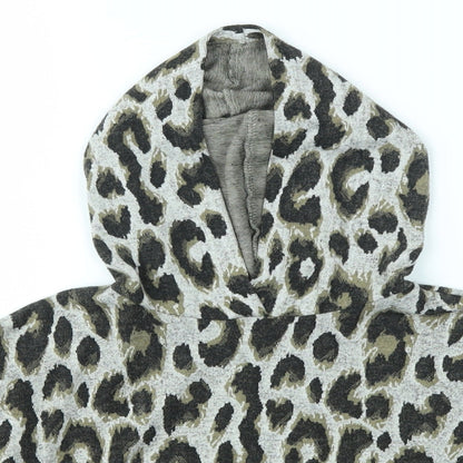 Matalan Girls Multicoloured Animal Print  Pullover Hoodie Size 7 Years