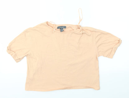 Primark Womens Orange   Cropped T-Shirt Size 4