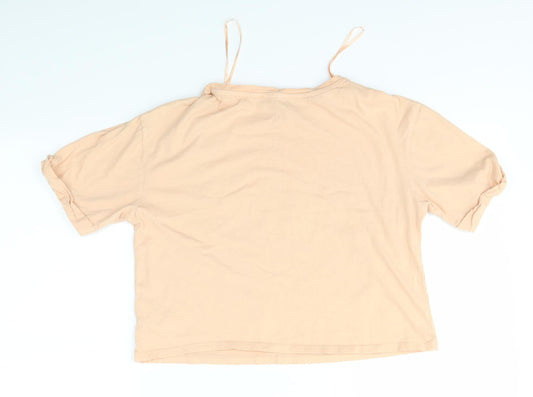Primark Womens Orange   Cropped T-Shirt Size 4