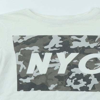 Primark Boys White   Basic T-Shirt Size 11-12 Years  - NYC