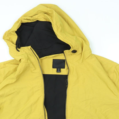 H&M Womens Yellow   Overcoat Coat Size M