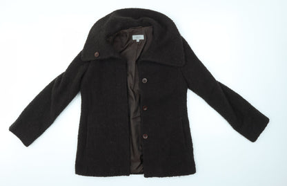 Womens UK Size 10 M&S Brown Overcoat