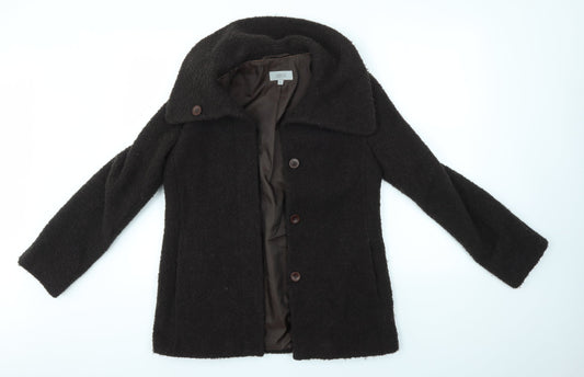 Womens UK Size 10 M&S Brown Overcoat