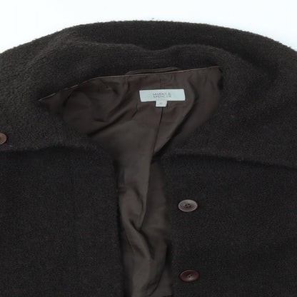 Womens UK Size 10 M&S Brown Overcoat