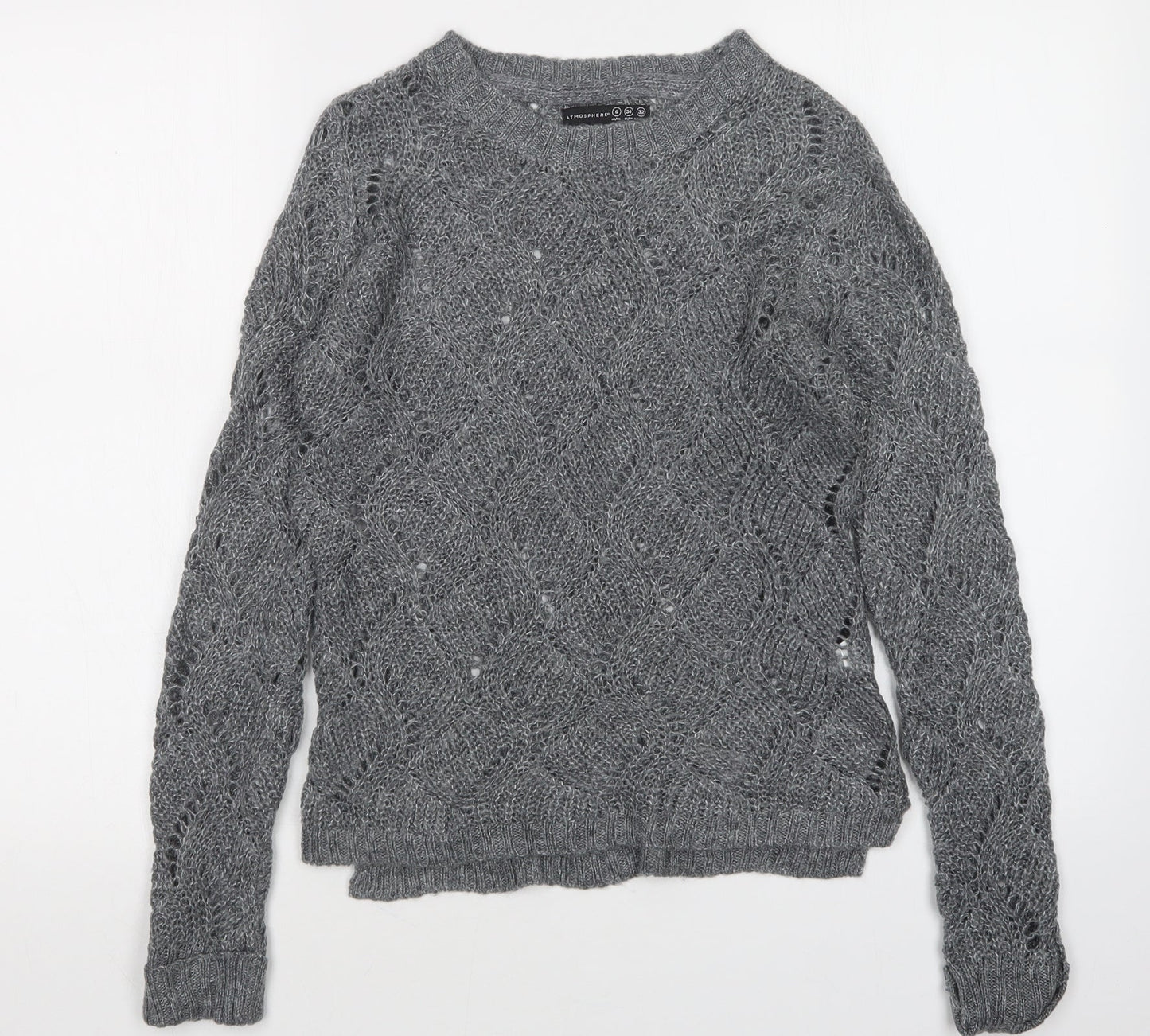 Womens UK Size 6 Atmosphere Grey Pullover Jumper