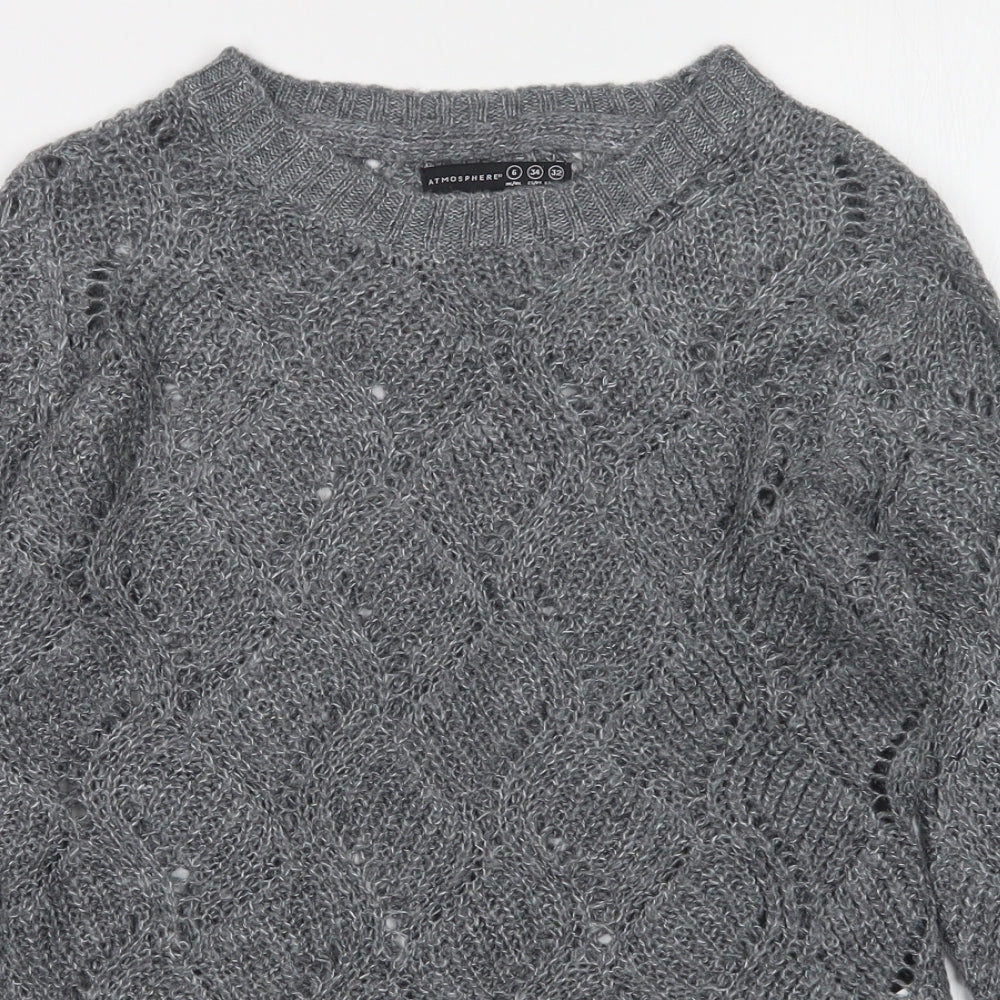 Womens UK Size 6 Atmosphere Grey Pullover Jumper