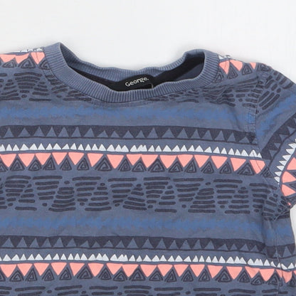George Boys Multicoloured Argyle/Diamond  Basic T-Shirt Size 12-18 Months