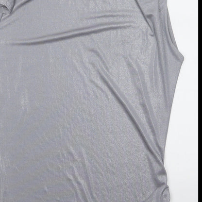 Womens UK Size 18 Dorothy Perkins Silver Basic Blouse